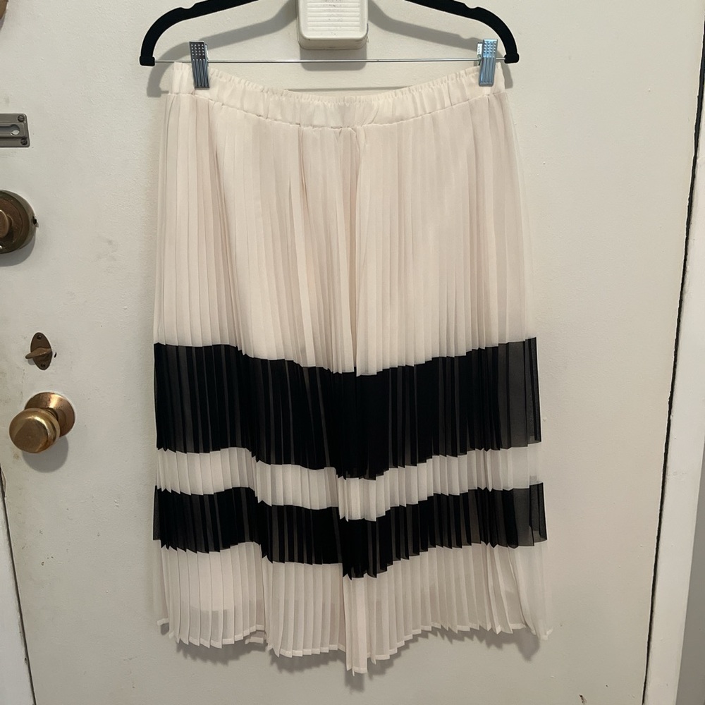 Who What Wear x Target Stripped Midi Skirt | Sz. M | Gently worn